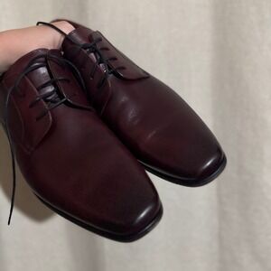 Florsheim Burgundy Leather Oxford Dress Shoes Mens Square Toe Lace Up